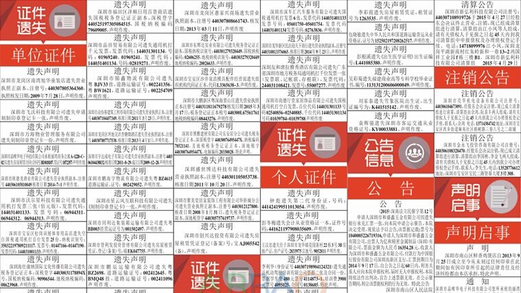 深圳晚报登报电话